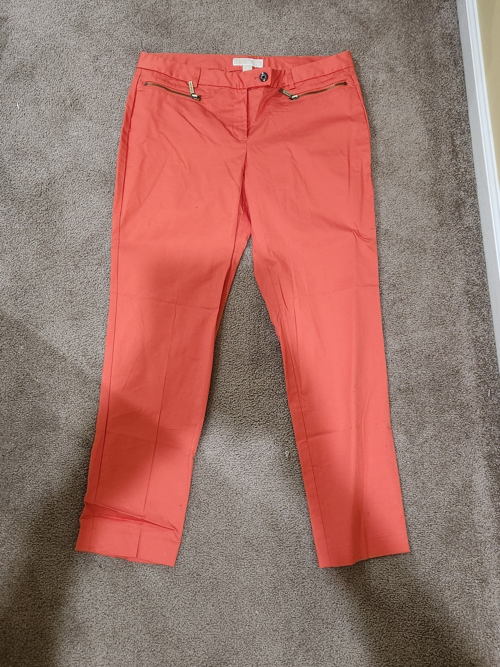 MICHAEL Michael Kors Coral Cropped Stretch Pants